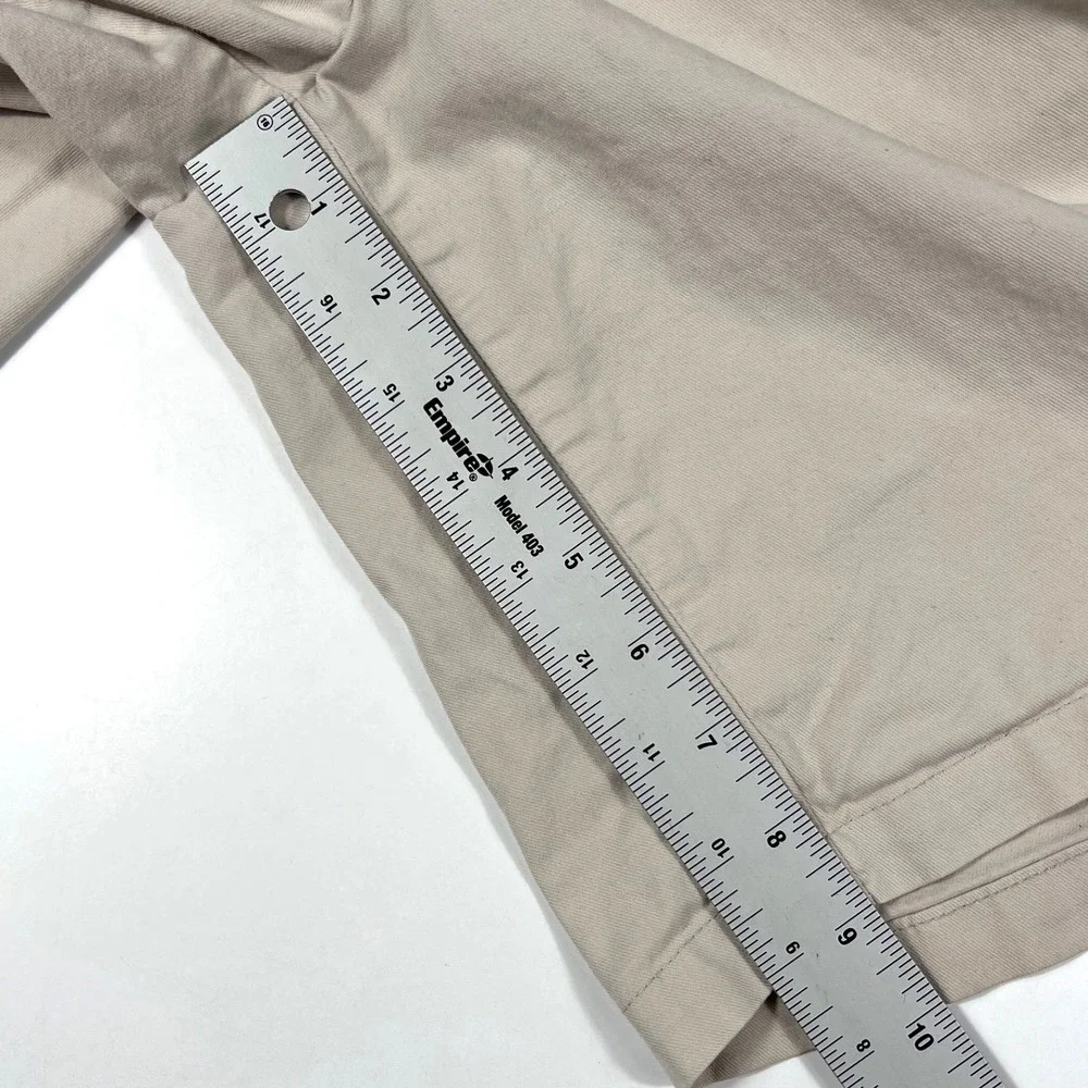 Peter Millar Mens Chino Shorts Tan Khaki Cotton Twill Flat Front Size 40L EUC